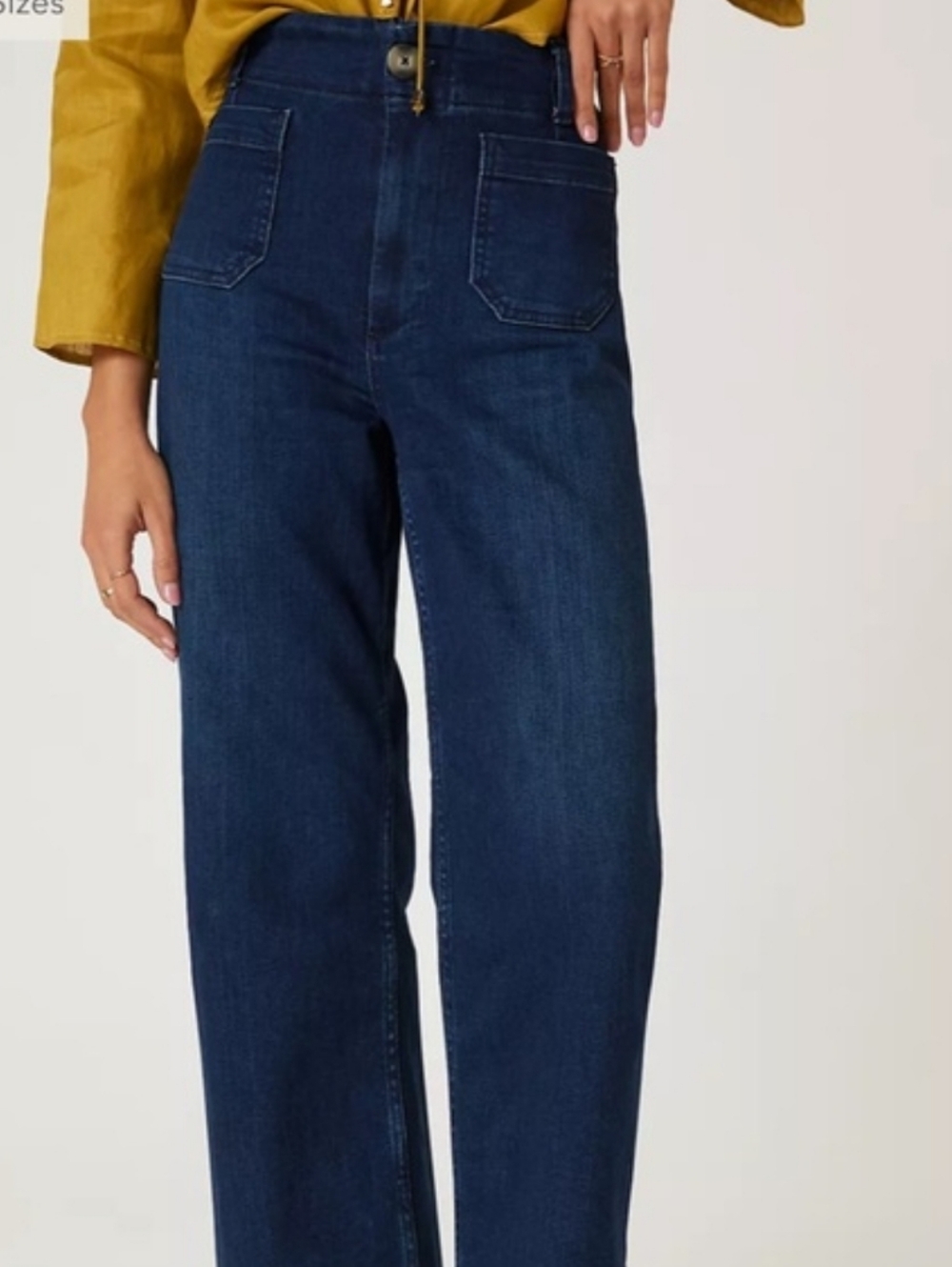 Anthropologie PILCRO Skipper Wide Leg Dark Wash Denim Size 27 - Picture 7 of 8